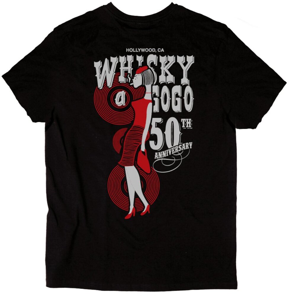 New - Whisky a Go Go – 50th Anniversary “50 Years & Rockin” T-Shirt Size Large
